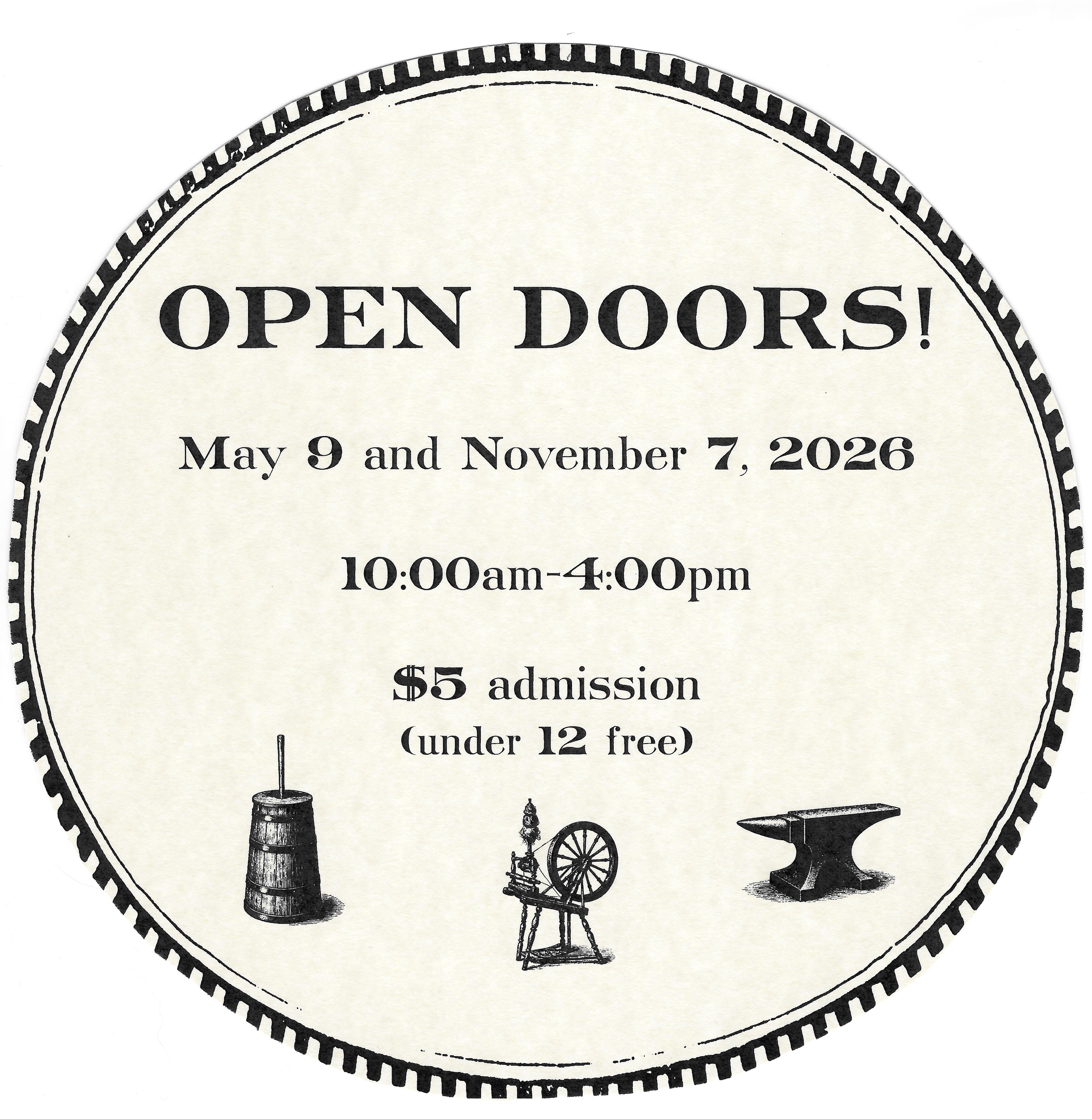 Open doors! website button square